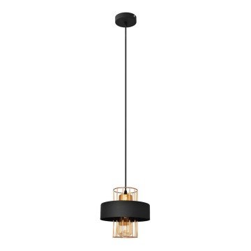 Żyrandol na lince VOLTA 1xE27/15W/230V czarny/złoty