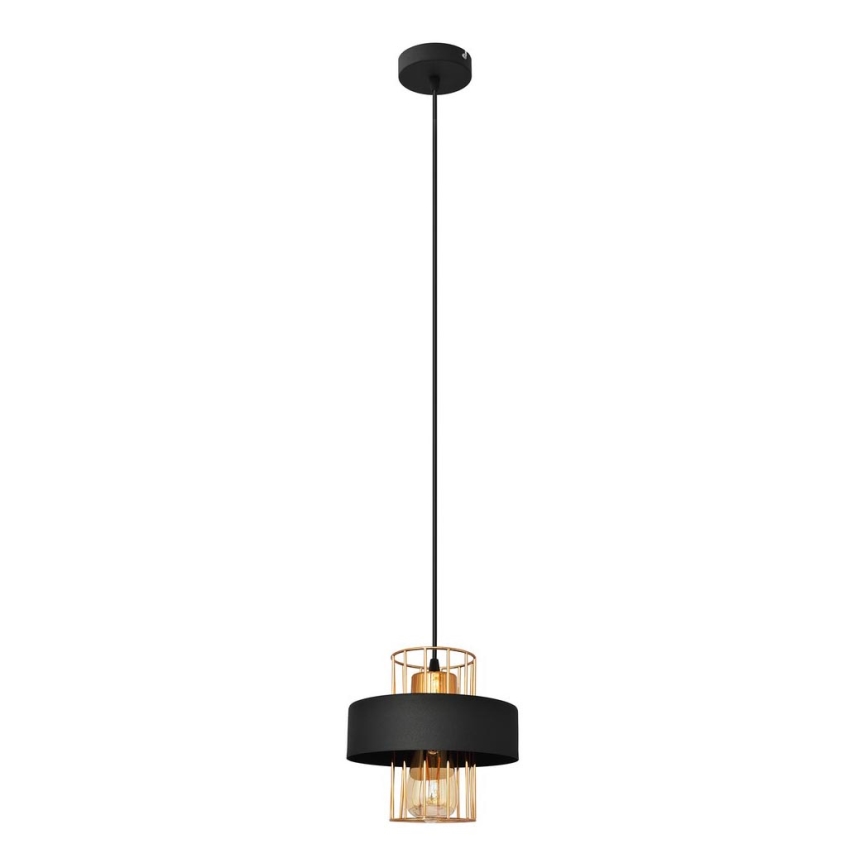 Żyrandol na lince VOLTA 1xE27/15W/230V czarny/złoty