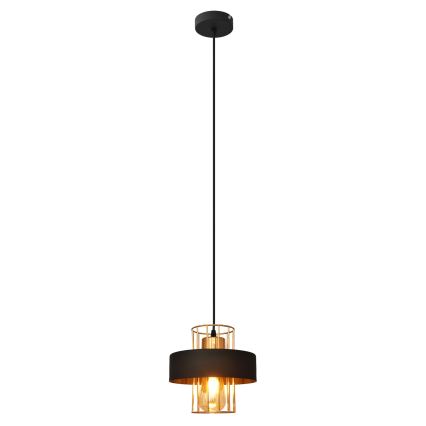 Żyrandol na lince VOLTA 1xE27/15W/230V czarny/złoty