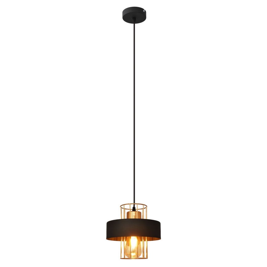 Żyrandol na lince VOLTA 1xE27/15W/230V czarny/złoty