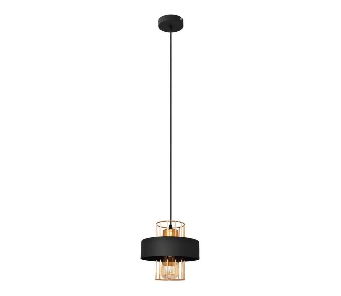 Żyrandol na lince VOLTA 1xE27/15W/230V czarny/złoty