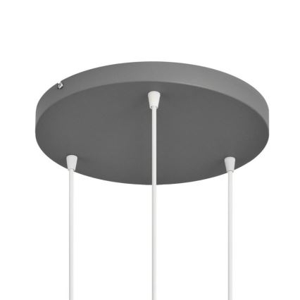 Żyrandol na lince VOLTA 3xE27/15W/230V śr. 42 cm szary
