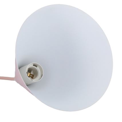 Żyrandol na lince VOSS 1xE27/40W/230V różowy/biały