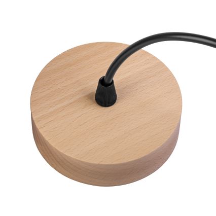 Žyrandol na lince WOODNEST 1xE27/15W/230V sosna/przydymiona czerń