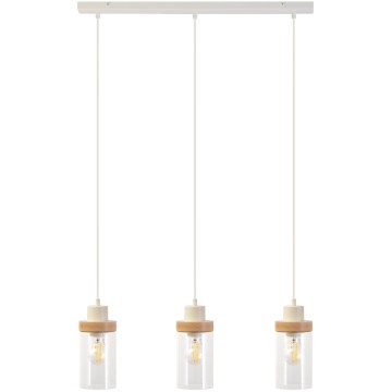 Żyrandol na lince WOODNEST 3xE27/15W/230V sosna/kremowy