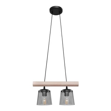 Żyrandol na lince WOODSTOCK 2xE27/15W/230V