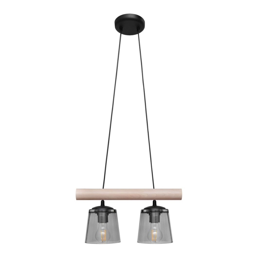 Żyrandol na lince WOODSTOCK 2xE27/15W/230V