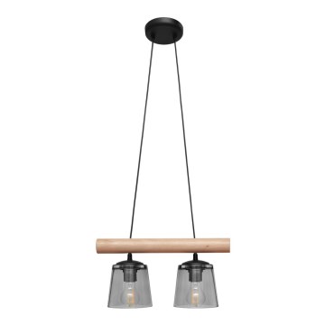 Żyrandol na lince WOODSTOCK 2xE27/15W/230V