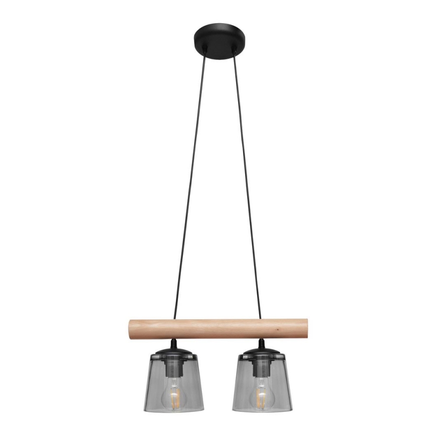 Żyrandol na lince WOODSTOCK 2xE27/15W/230V