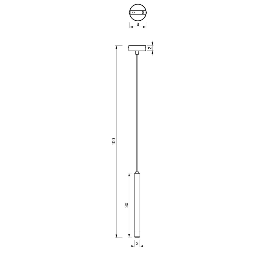 Żyrandol na lince YORU 1xG9/8W/230V 30 cm mosiądz