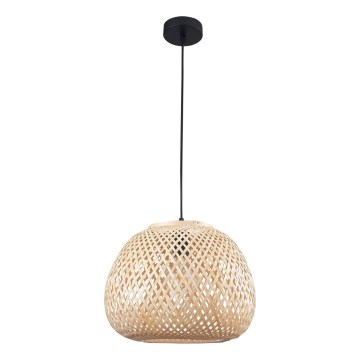 Żyrandol na lince ZANZIBAR 1xE27/20W/230V śr. 35 cm bambus
