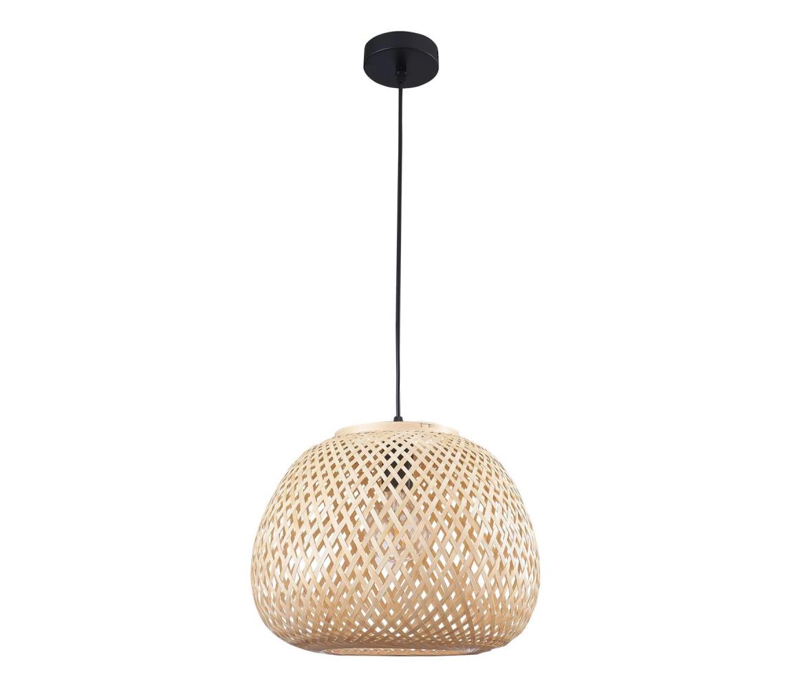 Żyrandol na lince ZANZIBAR 1xE27/20W/230V śr. 35 cm bambus