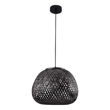Żyrandol na lince ZANZIBAR 1xE27/20W/230V śr. 35 cm bambus