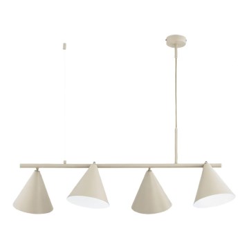 Żyrandol na lince ZELTA 4xE27/15W/230V beżowy