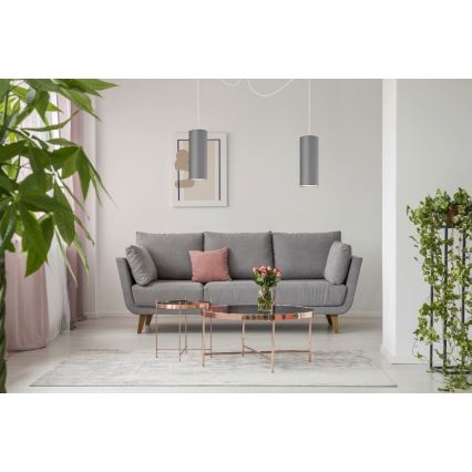 Żyrandol na lince ZIK 2xE27/40W/230V pająk szare