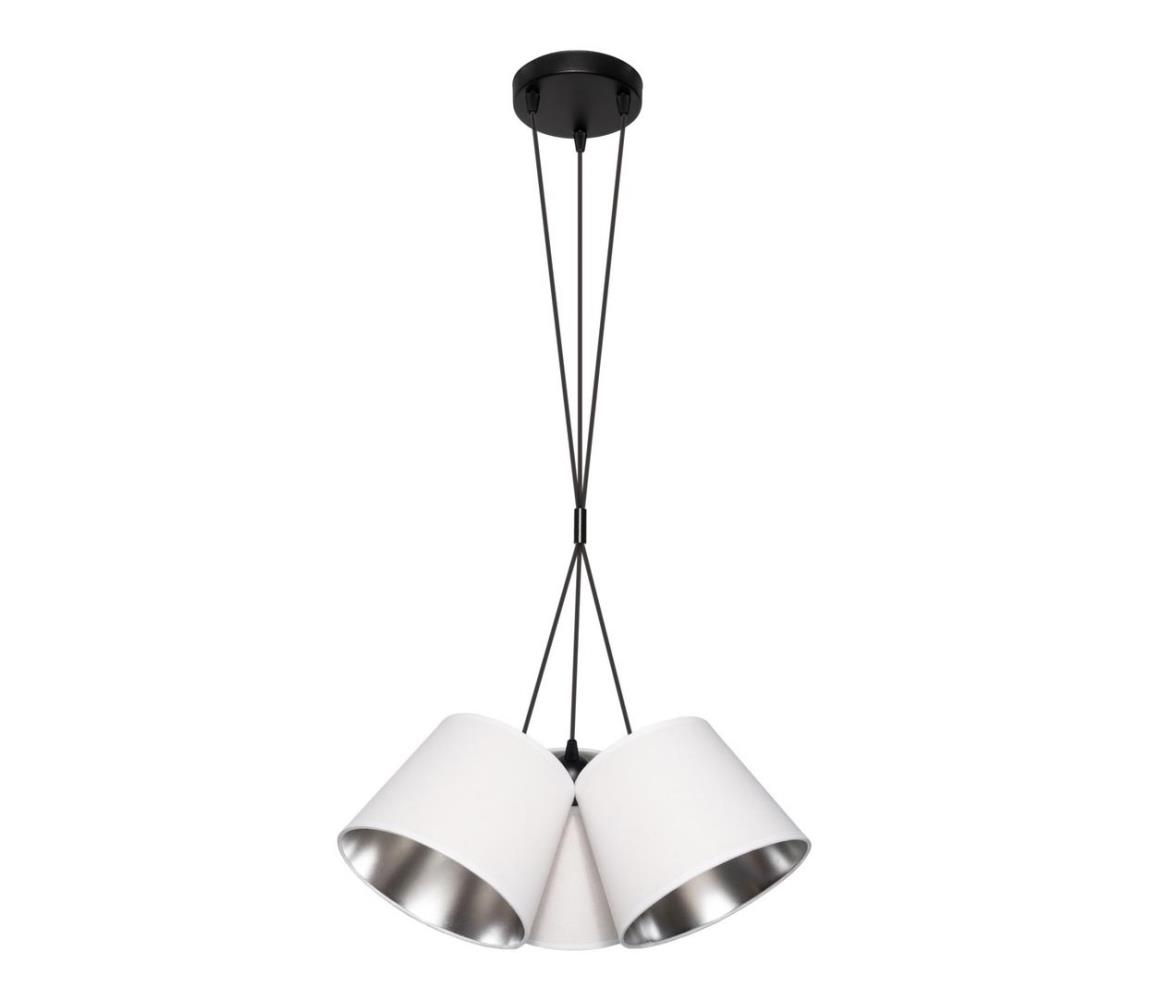 Żyrandol na lince ZOMA 3xE27/60W/260V biały/chrom błyszczący