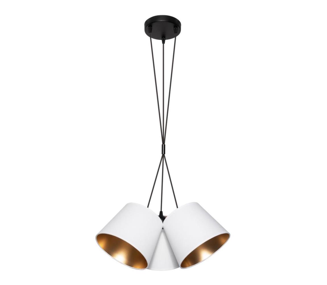 Żyrandol na lince ZOMA 3xE27/60W/260V biały/miedź