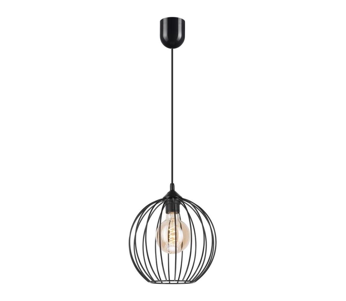 Żyrandol na lince ZOYA 1xE27/60W/230V czarny