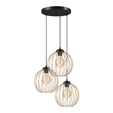 Żyrandol na lince ZOYA 3xE27/60W/230V mosiądz