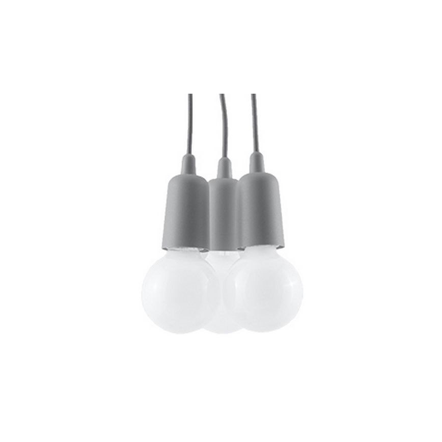 Żyrandol na linceDIEGO 3xE27/60W/230V szary