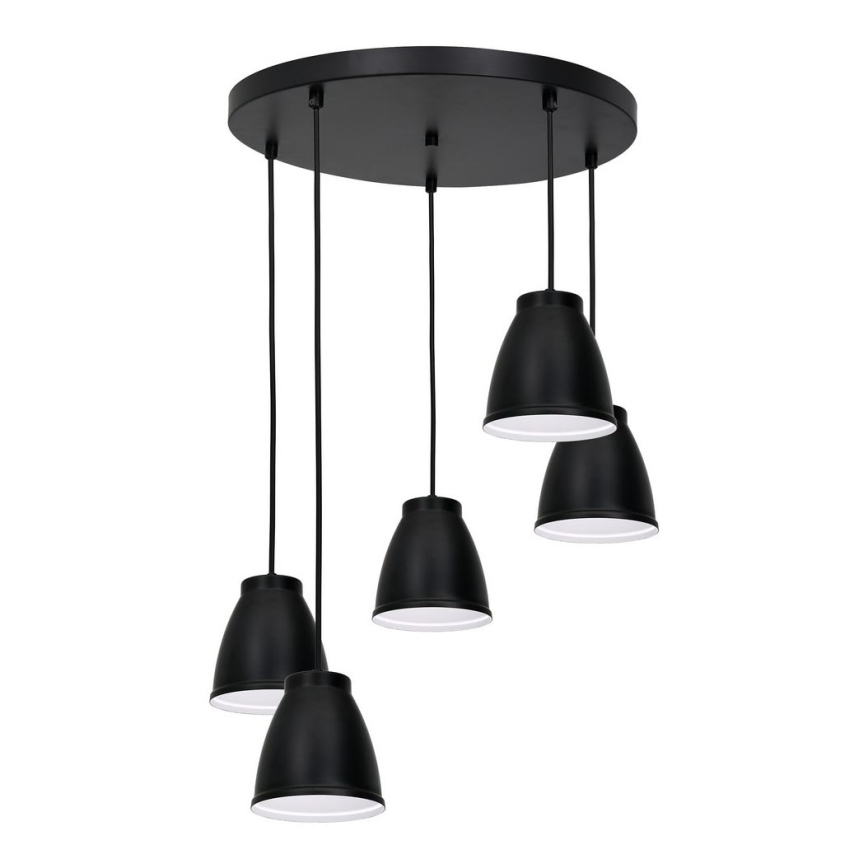 Żyrandol na linkach CARYON 5xE14/60W/230V czarny