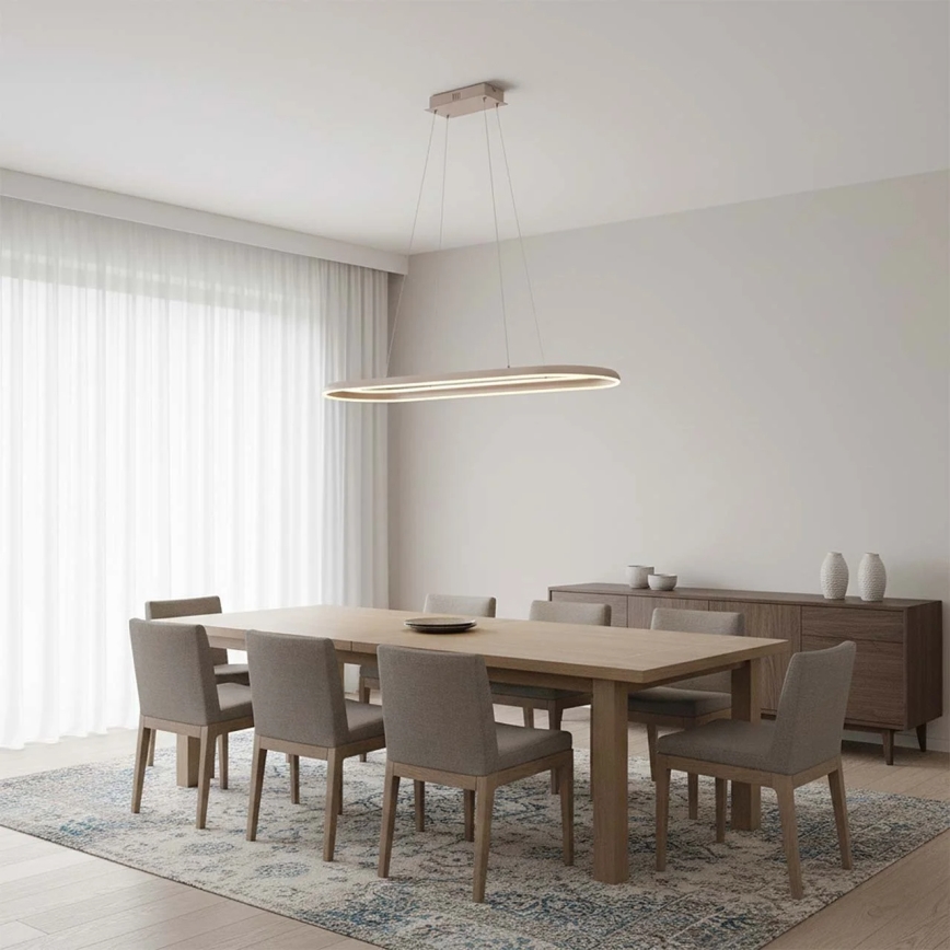 Žyrandol na linkach CASHMERE LED/80W/230V 30x100 cm biały
