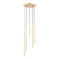 Żyrandol na linkach COLLET 5xG9/40W/230V śr. 30 cm złoty