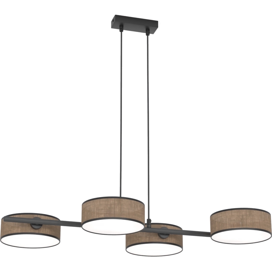 Żyrandol na linkach DRUMZ 4xE14/10W/230V brązowy