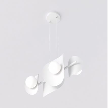 Żyrandol na linkach ELEMENTI 4xG9/8W/230V biały