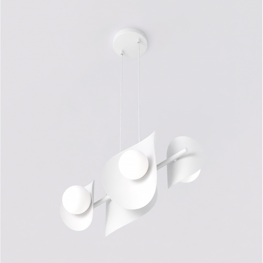 Żyrandol na linkach ELEMENTI 4xG9/8W/230V biały