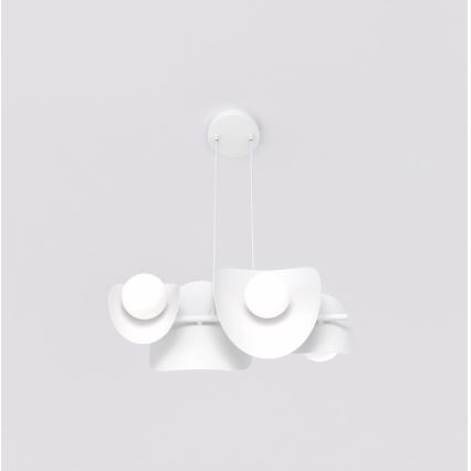 Żyrandol na linkach ELEMENTI 4xG9/8W/230V biały