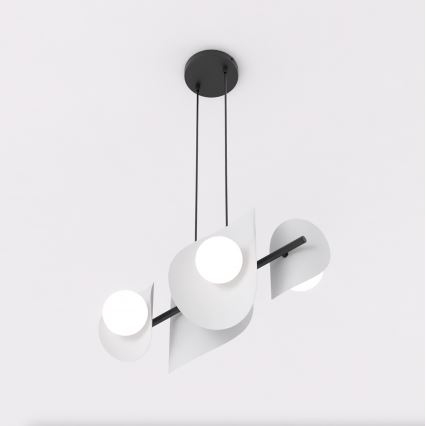 Żyrandol na linkach ELEMENTI 4xG9/8W/230V szary