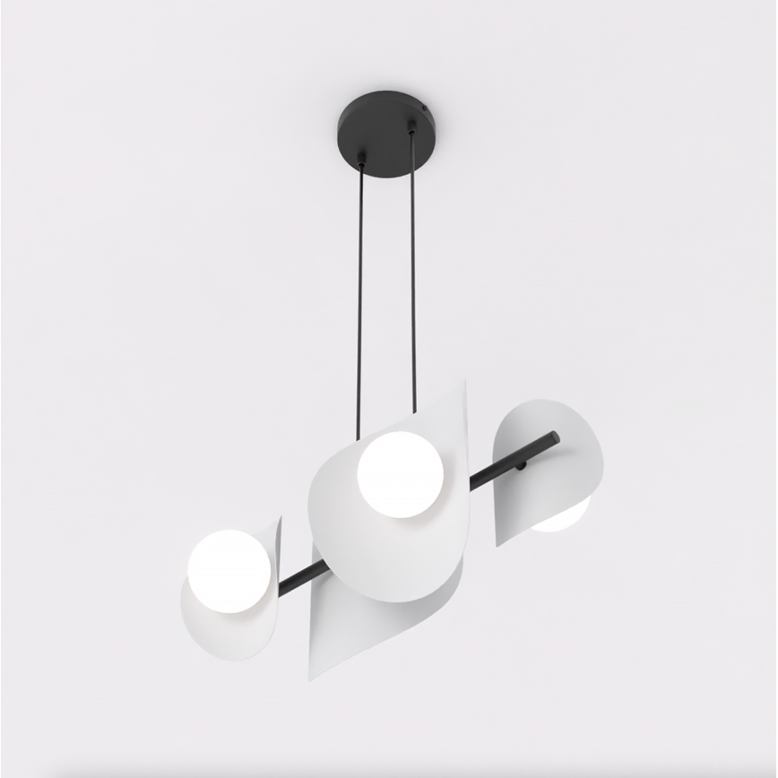 Żyrandol na linkach ELEMENTI 4xG9/8W/230V szary