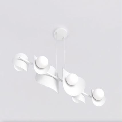 Żyrandol na linkach ELEMENTI 6xG9/8W/230V biały
