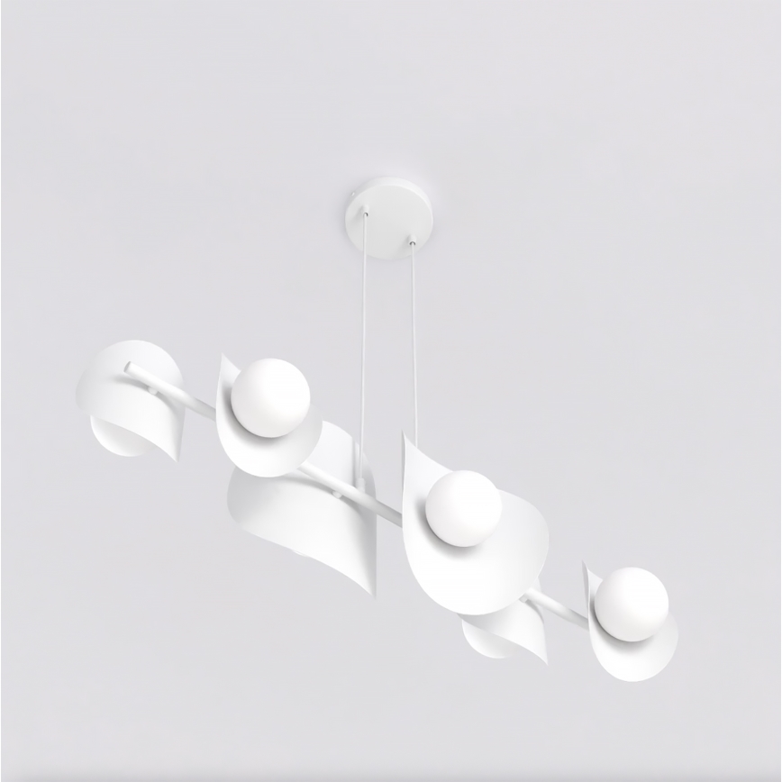 Żyrandol na linkach ELEMENTI 6xG9/8W/230V biały