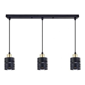 Żyrandol na linkach ELEN 3xE27/35W/230V czarny/złoty