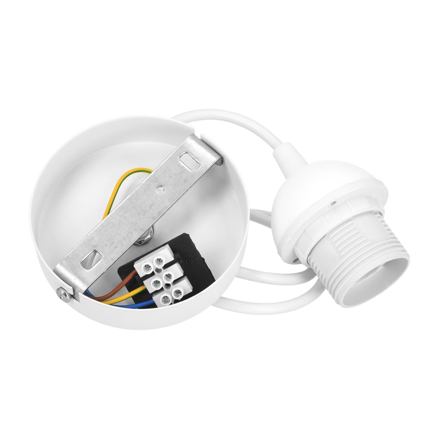 Żyrandol na linkach NATIA 1xE27/60W/230V śr. 45 cm biały/brązowy