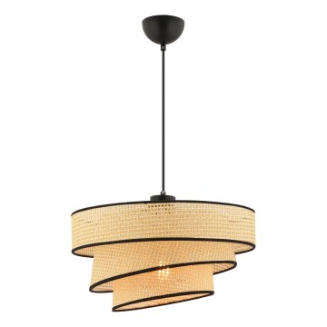 Żyrandol na linkę COUPER 1xE27/60W/230V beżowy/czarny