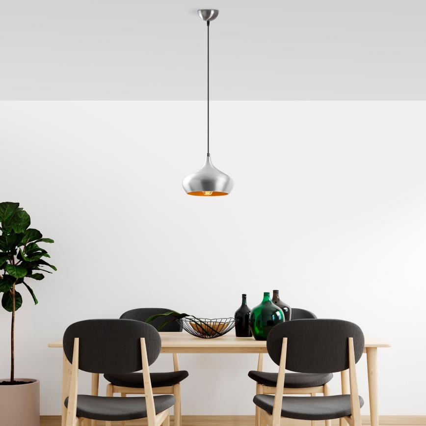 Żyrandol na linkę DODO 1xE27/40W/230V matowy chrom