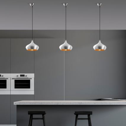 Żyrandol na linkę DODO 1xE27/40W/230V matowy chrom