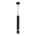 Żyrandol na linkę JOKER 1xGU10/25W/230V czarny/złoty