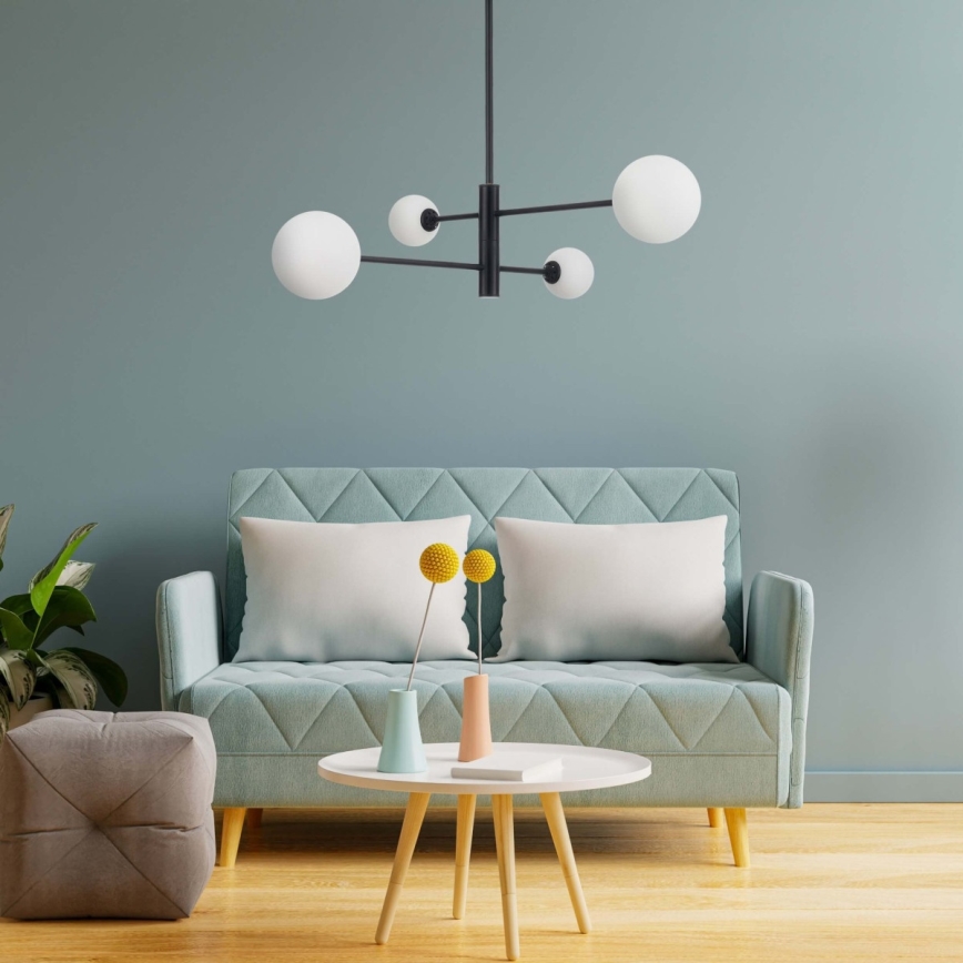 Żyrandol na pręcie DORADO 4xG9/40W/230V czarny