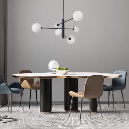 Żyrandol na pręcie DORADO 6xG9/40W/230V czarny