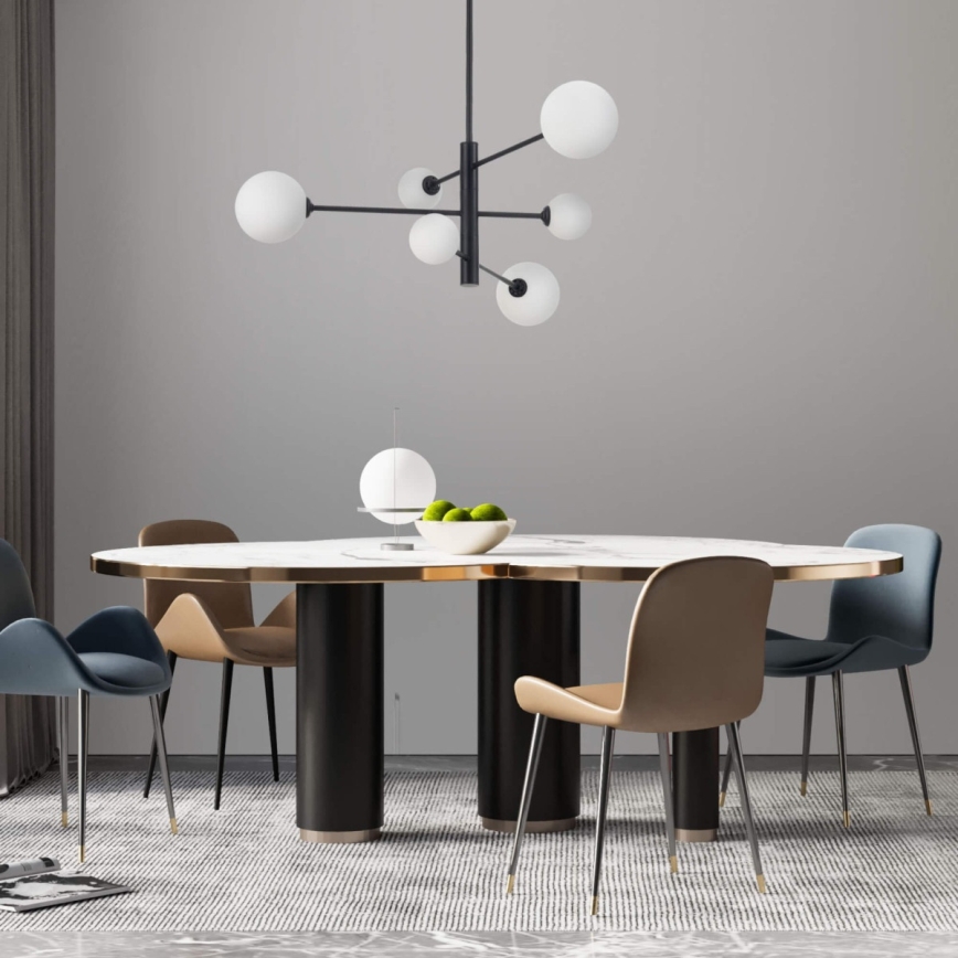 Żyrandol na pręcie DORADO 6xG9/40W/230V czarny