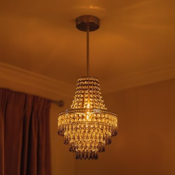 Żyrandol na pręcie GEMMA 1xE27/60W/230V śr. 23 cm