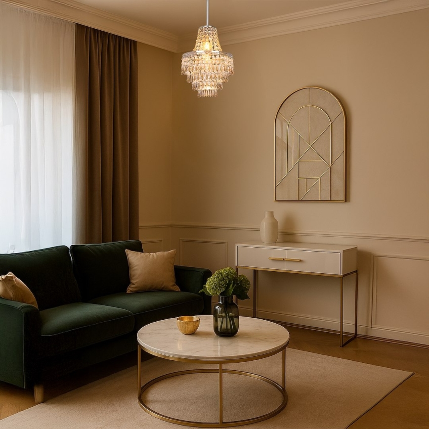 Żyrandol na pręcie GEMMA 1xE27/60W/230V śr. 23 cm