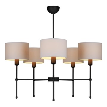 Żyrandol na pręcie MADELA 5xE14/40W/230V biały/czarny