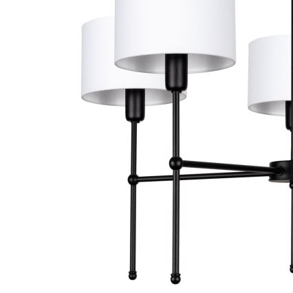 Żyrandol na pręcie MADELA 5xE14/40W/230V biały/czarny