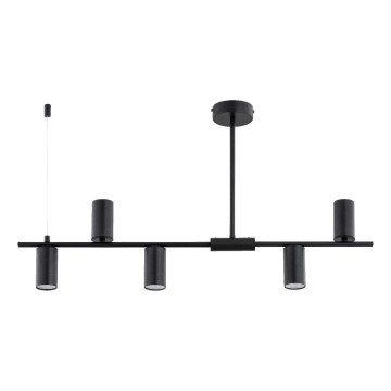 Żyrandol na pręcie URANOS 5xGU10/10W/230V czarny