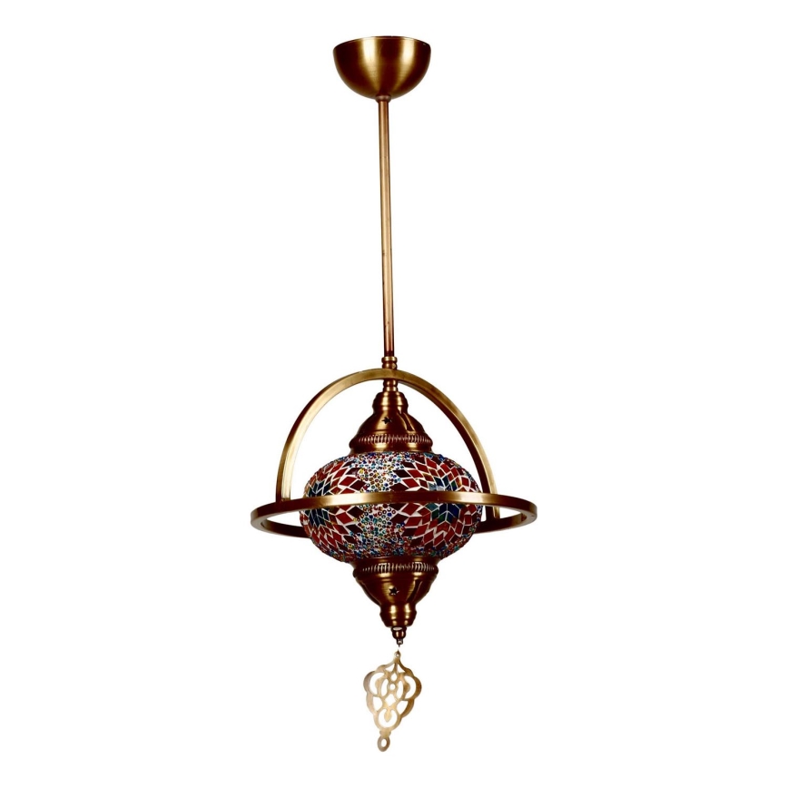 Żyrandol na pręcie YENI 1xE27/40W/230V brązowy